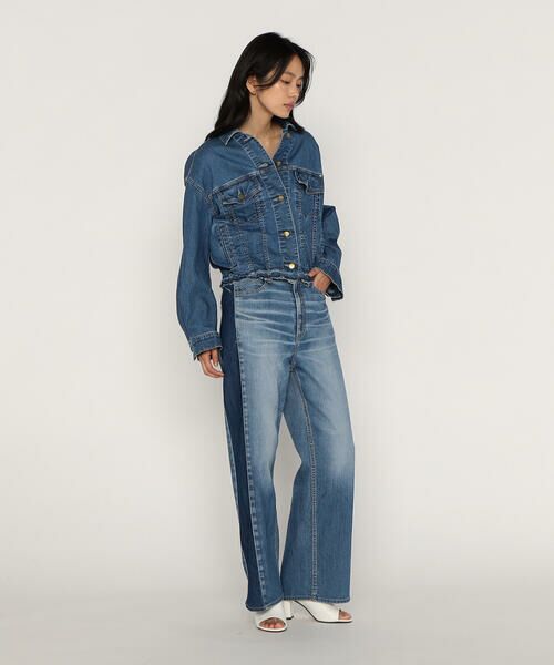 COMME CA PLATINUM / コムサ・プラチナ デニムパンツ | 中空ストレッチデニム ワイドジーンズ | 詳細7