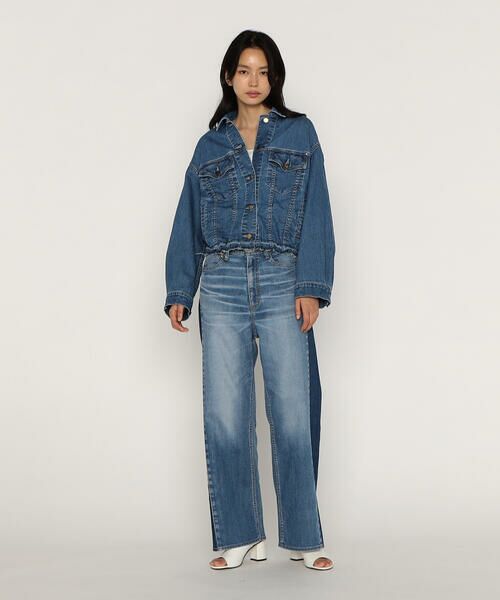 COMME CA PLATINUM / コムサ・プラチナ デニムパンツ | 中空ストレッチデニム ワイドジーンズ | 詳細9