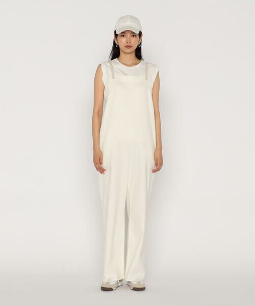 COMME CA PLATINUM / コムサ・プラチナ サロペット・オールインワン | 中空ストレッチデニム オーバーオール | 詳細11