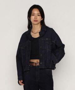 COMME CA PLATINUM / コムサ・プラチナ Gジャン・デニムジャケット | 中空ストレッチデニム ジャケット