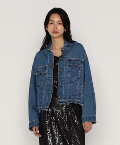 COMME CA PLATINUM / コムサ・プラチナ Gジャン・デニムジャケット | 中空ストレッチデニム ジャケット