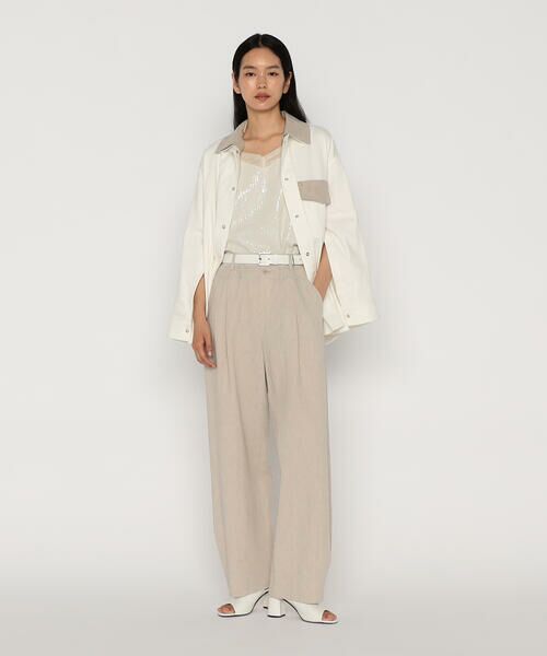 COMME CA PLATINUM / コムサ・プラチナ ブルゾン | 中空ストレッチデニム カバーオールジャケット | 詳細2