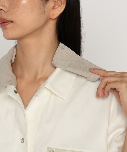 COMME CA PLATINUM / コムサ・プラチナ ブルゾン | 中空ストレッチデニム カバーオールジャケット | 詳細16