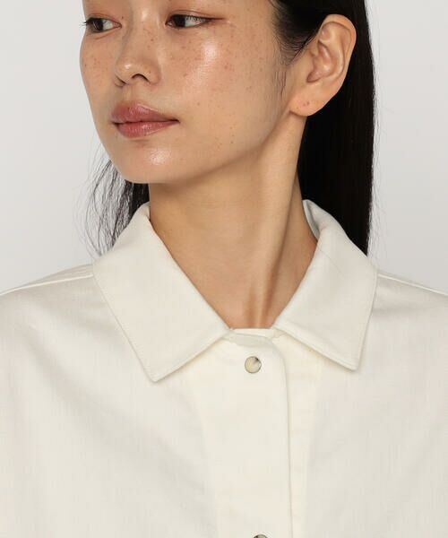 COMME CA PLATINUM / コムサ・プラチナ ブルゾン | 中空ストレッチデニム カバーオールジャケット | 詳細17