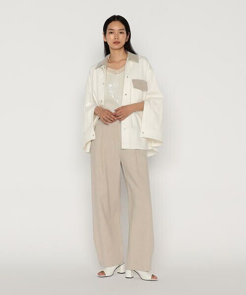 COMME CA PLATINUM / コムサ・プラチナ ブルゾン | 中空ストレッチデニム カバーオールジャケット | 詳細3