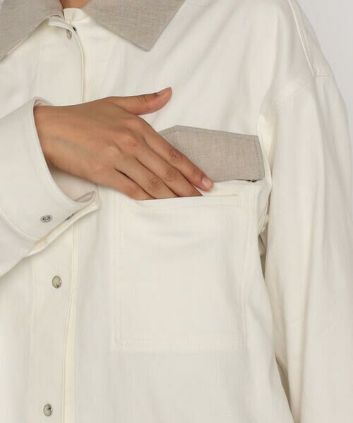 COMME CA PLATINUM / コムサ・プラチナ ブルゾン | 中空ストレッチデニム カバーオールジャケット | 詳細19