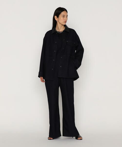 COMME CA PLATINUM / コムサ・プラチナ ブルゾン | 中空ストレッチデニム カバーオールジャケット | 詳細21