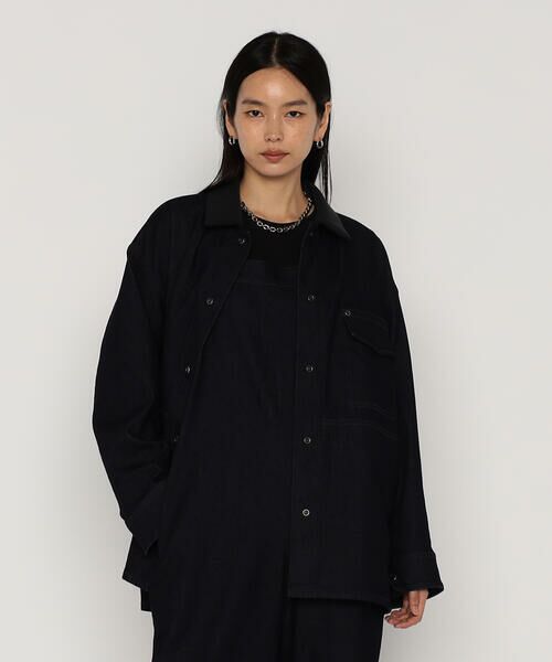 COMME CA PLATINUM / コムサ・プラチナ ブルゾン | 中空ストレッチデニム カバーオールジャケット | 詳細23