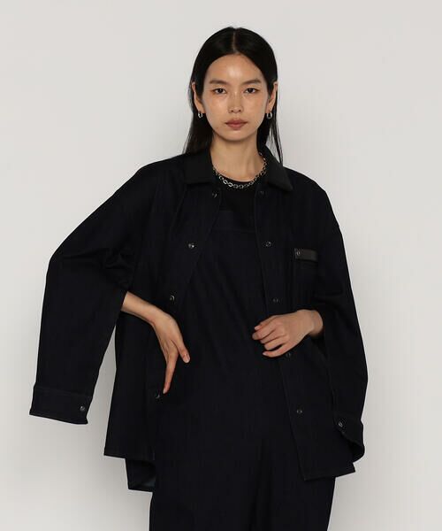 COMME CA PLATINUM / コムサ・プラチナ ブルゾン | 中空ストレッチデニム カバーオールジャケット | 詳細25