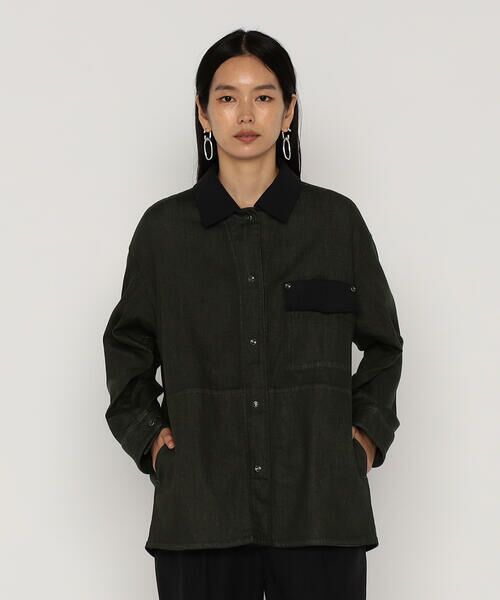 COMME CA PLATINUM / コムサ・プラチナ ブルゾン | 中空ストレッチデニム カバーオールジャケット | 詳細28