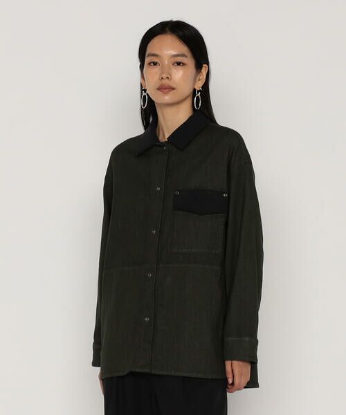 COMME CA PLATINUM / コムサ・プラチナ ブルゾン | 中空ストレッチデニム カバーオールジャケット | 詳細29