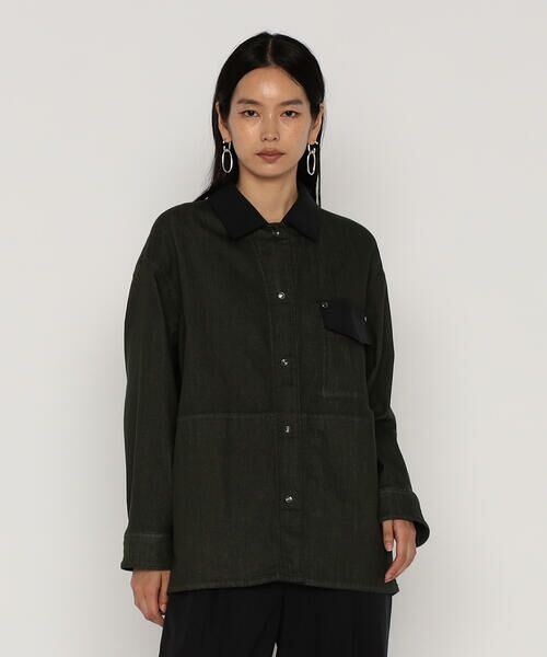 COMME CA PLATINUM / コムサ・プラチナ ブルゾン | 中空ストレッチデニム カバーオールジャケット | 詳細30