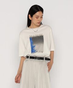 COMME CA PLATINUM / コムサ・プラチナ Tシャツ | 60/-スビン リサイクルオーガニックスムース プリントTシャツ