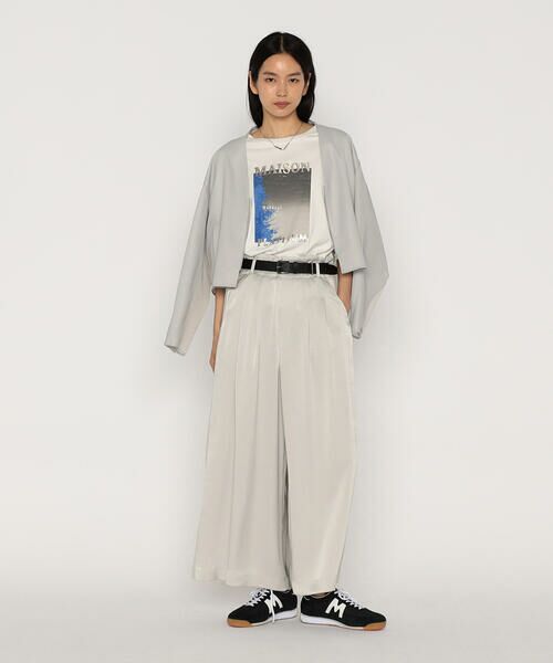 COMME CA PLATINUM / コムサ・プラチナ Tシャツ | 60/-スビン リサイクルオーガニックスムース プリントTシャツ | 詳細1