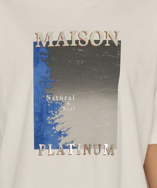 COMME CA PLATINUM / コムサ・プラチナ Tシャツ | 60/-スビン リサイクルオーガニックスムース プリントTシャツ | 詳細12