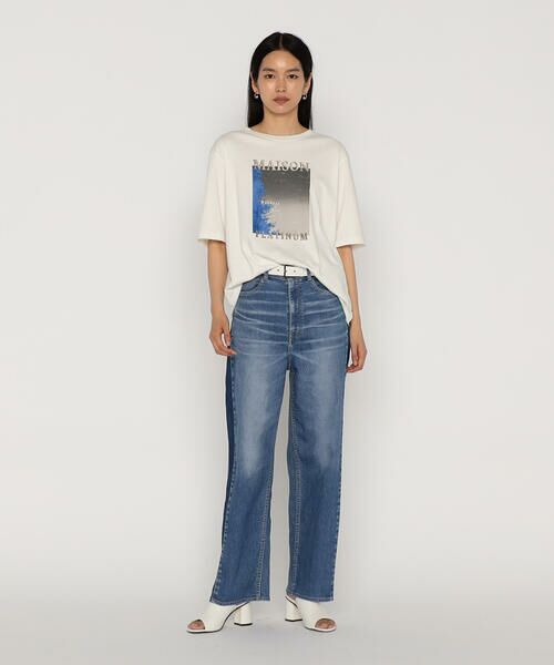 COMME CA PLATINUM / コムサ・プラチナ Tシャツ | 60/-スビン リサイクルオーガニックスムース プリントTシャツ | 詳細3