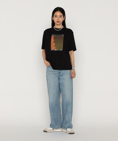 COMME CA PLATINUM / コムサ・プラチナ Tシャツ | 60/-スビン リサイクルオーガニックスムース プリントTシャツ | 詳細15