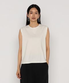 COMME CA PLATINUM / コムサ・プラチナ Tシャツ | 60/-スビン リサイクルオーガニックスムース　ねじりスリーブTシャツ