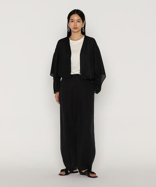 COMME CA PLATINUM / コムサ・プラチナ Tシャツ | 60/-スビン リサイクルオーガニックスムース　ねじりスリーブTシャツ | 詳細2