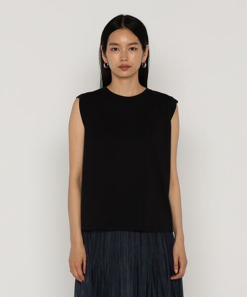 COMME CA PLATINUM / コムサ・プラチナ Tシャツ | 60/-スビン リサイクルオーガニックスムース　ねじりスリーブTシャツ | 詳細8