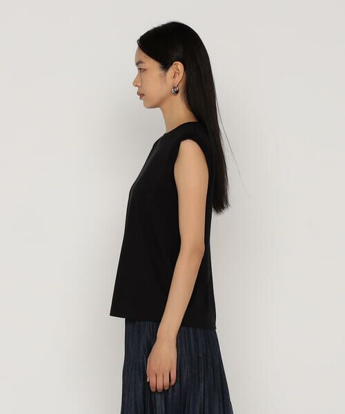 COMME CA PLATINUM / コムサ・プラチナ Tシャツ | 60/-スビン リサイクルオーガニックスムース　ねじりスリーブTシャツ | 詳細9