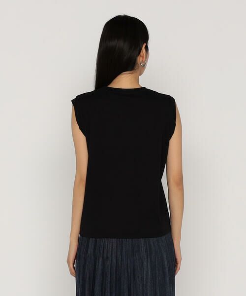 COMME CA PLATINUM / コムサ・プラチナ Tシャツ | 60/-スビン リサイクルオーガニックスムース　ねじりスリーブTシャツ | 詳細10