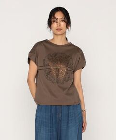 COMME CA PLATINUM / コムサ・プラチナ Tシャツ | コットンハイゲージポンチ ロゴプルオーバー