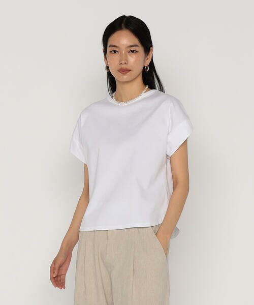 COMME CA PLATINUM / コムサ・プラチナ Tシャツ | コットンハイゲージポンチ ロゴプルオーバー | 詳細10