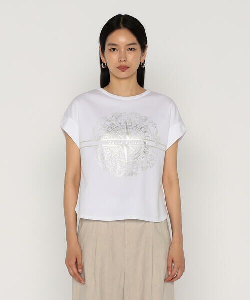 COMME CA PLATINUM / コムサ・プラチナ Tシャツ | コットンハイゲージポンチ ロゴプルオーバー | 詳細11