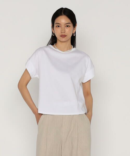 COMME CA PLATINUM / コムサ・プラチナ Tシャツ | コットンハイゲージポンチ ロゴプルオーバー | 詳細7