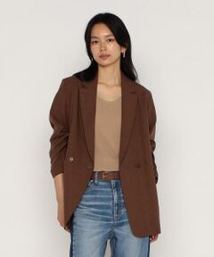 COMME CA PLATINUM / コムサ・プラチナ その他アウター | リネンストレッチ平織り ダブルブレストジャケット