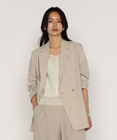 COMME CA PLATINUM / コムサ・プラチナ その他アウター | リネンストレッチ平織り ダブルブレストジャケット
