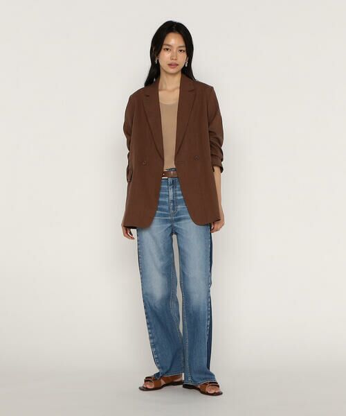 COMME CA PLATINUM / コムサ・プラチナ その他アウター | リネンストレッチ平織り ダブルブレストジャケット | 詳細1