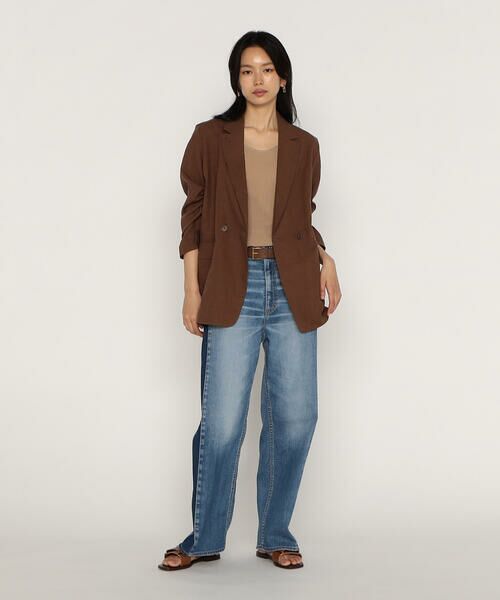 COMME CA PLATINUM / コムサ・プラチナ その他アウター | リネンストレッチ平織り ダブルブレストジャケット | 詳細2