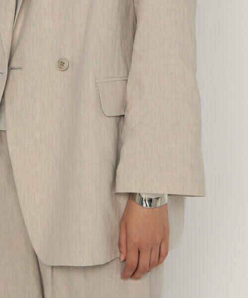 COMME CA PLATINUM / コムサ・プラチナ その他アウター | リネンストレッチ平織り ダブルブレストジャケット | 詳細17