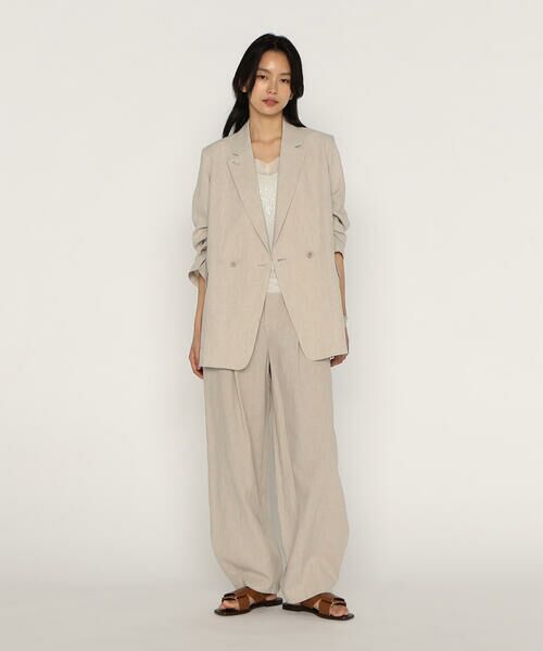 COMME CA PLATINUM / コムサ・プラチナ その他アウター | リネンストレッチ平織り ダブルブレストジャケット | 詳細7