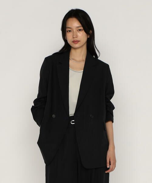 COMME CA PLATINUM / コムサ・プラチナ その他アウター | リネンストレッチ平織り ダブルブレストジャケット | 詳細26