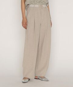 COMME CA PLATINUM / コムサ・プラチナ その他パンツ | リネンストレッチ平織り バレルパンツ