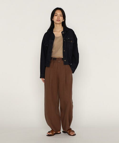 COMME CA PLATINUM / コムサ・プラチナ その他パンツ | リネンストレッチ平織り バレルパンツ | 詳細1