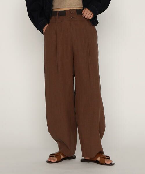 COMME CA PLATINUM / コムサ・プラチナ その他パンツ | リネンストレッチ平織り バレルパンツ | 詳細2