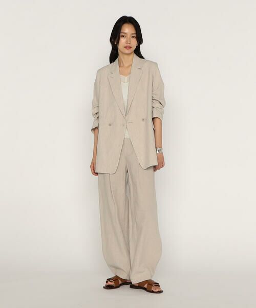 COMME CA PLATINUM / コムサ・プラチナ その他パンツ | リネンストレッチ平織り バレルパンツ | 詳細4