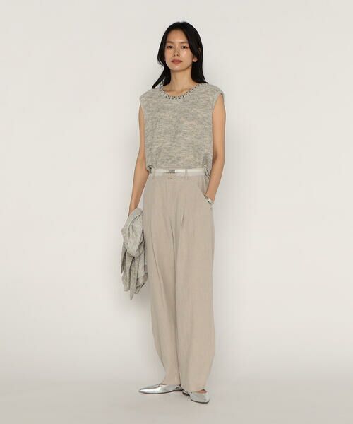 COMME CA PLATINUM / コムサ・プラチナ その他パンツ | リネンストレッチ平織り バレルパンツ | 詳細5