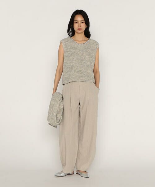 COMME CA PLATINUM / コムサ・プラチナ その他パンツ | リネンストレッチ平織り バレルパンツ | 詳細7
