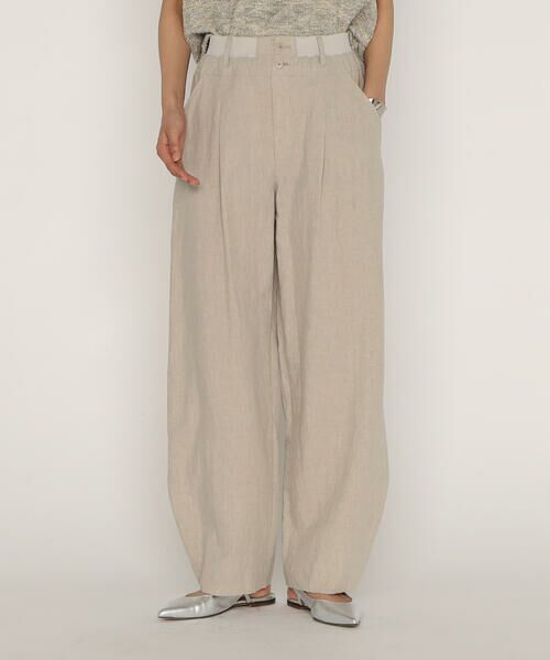 COMME CA PLATINUM / コムサ・プラチナ その他パンツ | リネンストレッチ平織り バレルパンツ | 詳細9