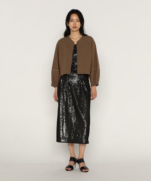 COMME CA PLATINUM / コムサ・プラチナ ブルゾン | リネンストレッチ平織り ブルゾン | 詳細1