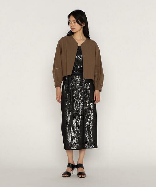 COMME CA PLATINUM / コムサ・プラチナ ブルゾン | リネンストレッチ平織り ブルゾン | 詳細2