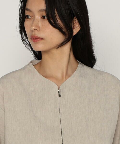 COMME CA PLATINUM / コムサ・プラチナ ブルゾン | リネンストレッチ平織り ブルゾン | 詳細11