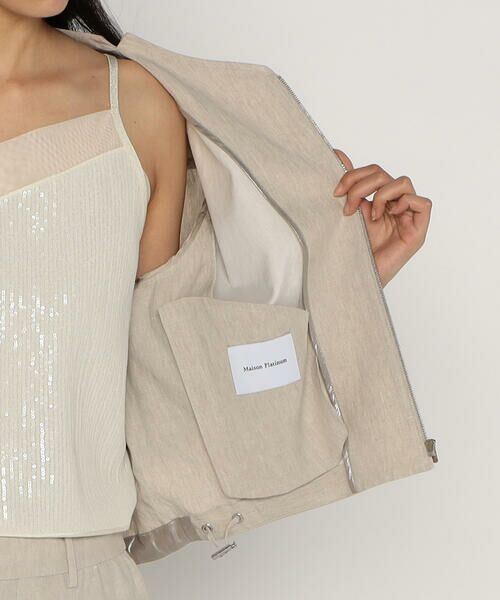 COMME CA PLATINUM / コムサ・プラチナ ブルゾン | リネンストレッチ平織り ブルゾン | 詳細17