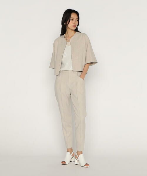 COMME CA PLATINUM / コムサ・プラチナ ブルゾン | リネンストレッチ平織り ブルゾン | 詳細5