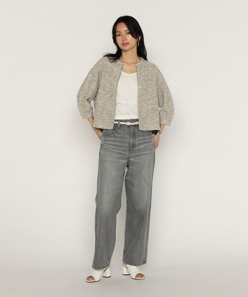 COMME CA PLATINUM / コムサ・プラチナ カーディガン・ボレロ | ファンシーループジャージー クルーネックカーディガン | 詳細3